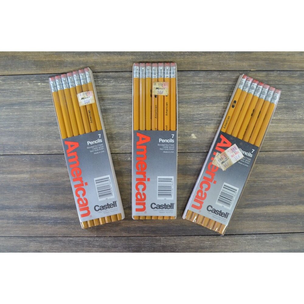 Vintage American Faber Castell Pencil Lot Sealed Old Stock #2 USA Cedar
